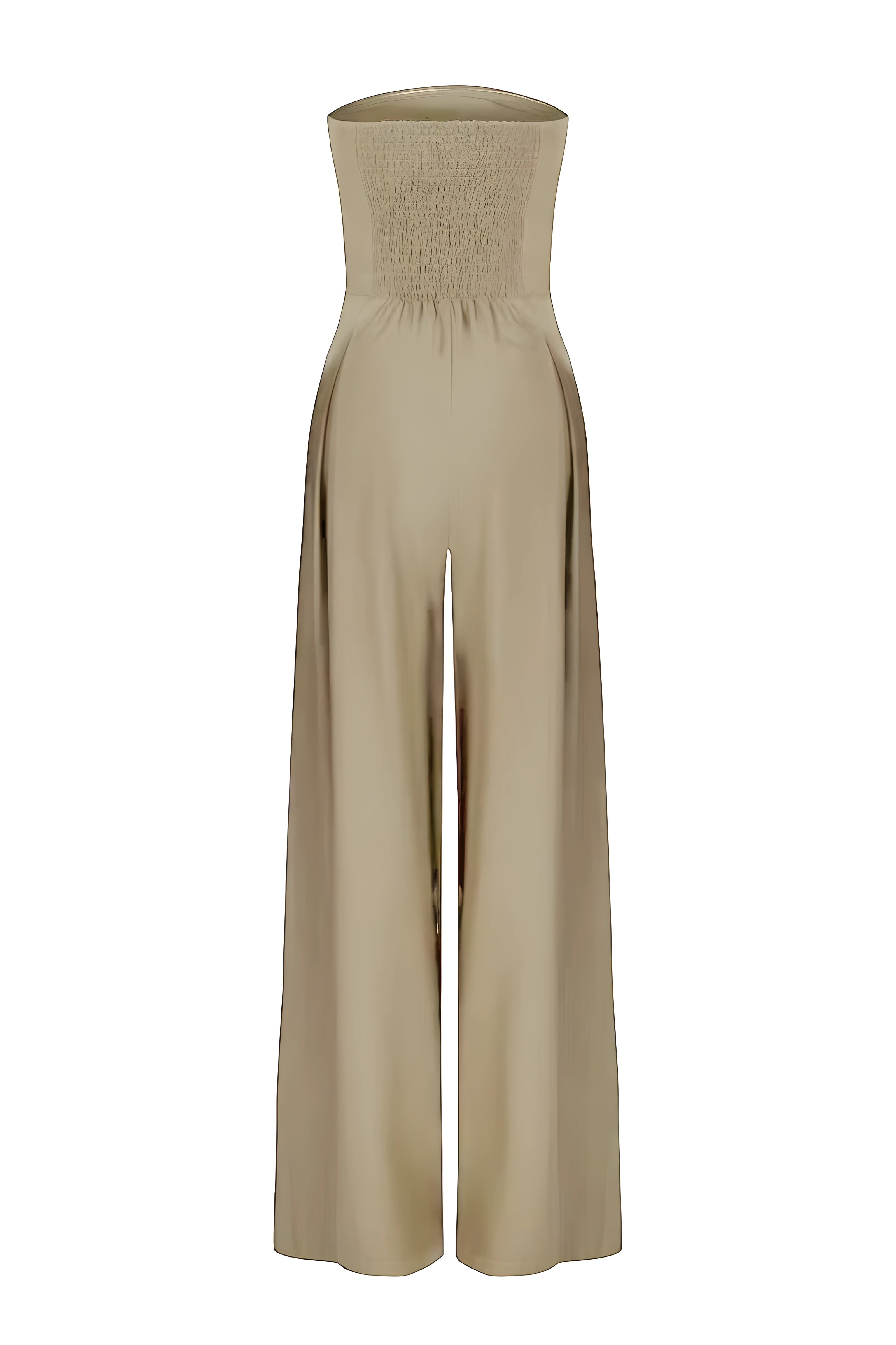 Jumpsuit met brede benen - Mouwloos - Geplooid - Strapless Jumpsuit - Elegant Jumpsuit-Boutique Moda