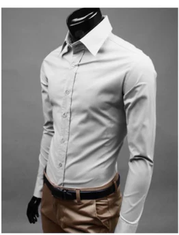 Jurk overhemd - Lange Mouw - Slim Fit - Button-Up overhemd - Heren overhemden-Boutique Moda
