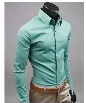 Jurk overhemd - Lange Mouw - Slim Fit - Button-Up overhemd - Heren overhemden-Boutique Moda
