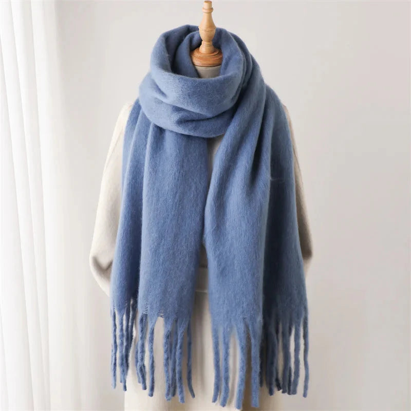Kasjmier Sjaal - Warme grof gebreide wintersjaal voor dames-Boutique Moda
