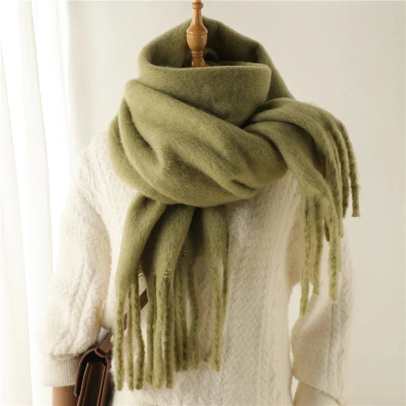 Kasjmier Sjaal - Warme grof gebreide wintersjaal voor dames-Boutique Moda