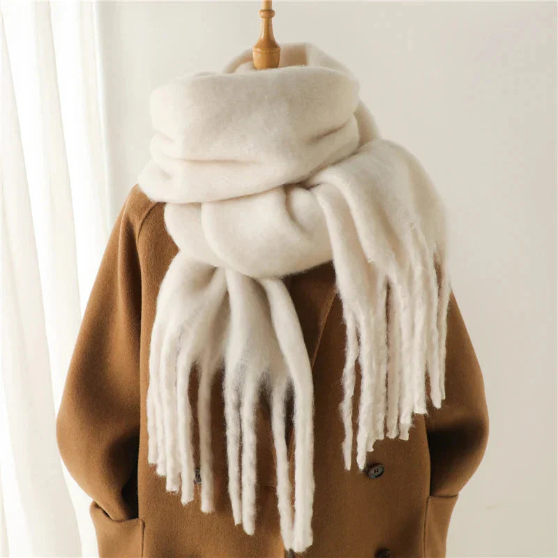 Kasjmier Sjaal - Warme grof gebreide wintersjaal voor dames-Boutique Moda
