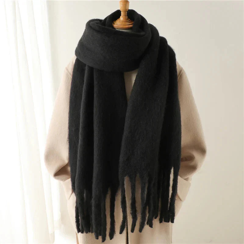Kasjmier Sjaal - Warme grof gebreide wintersjaal voor dames-Boutique Moda