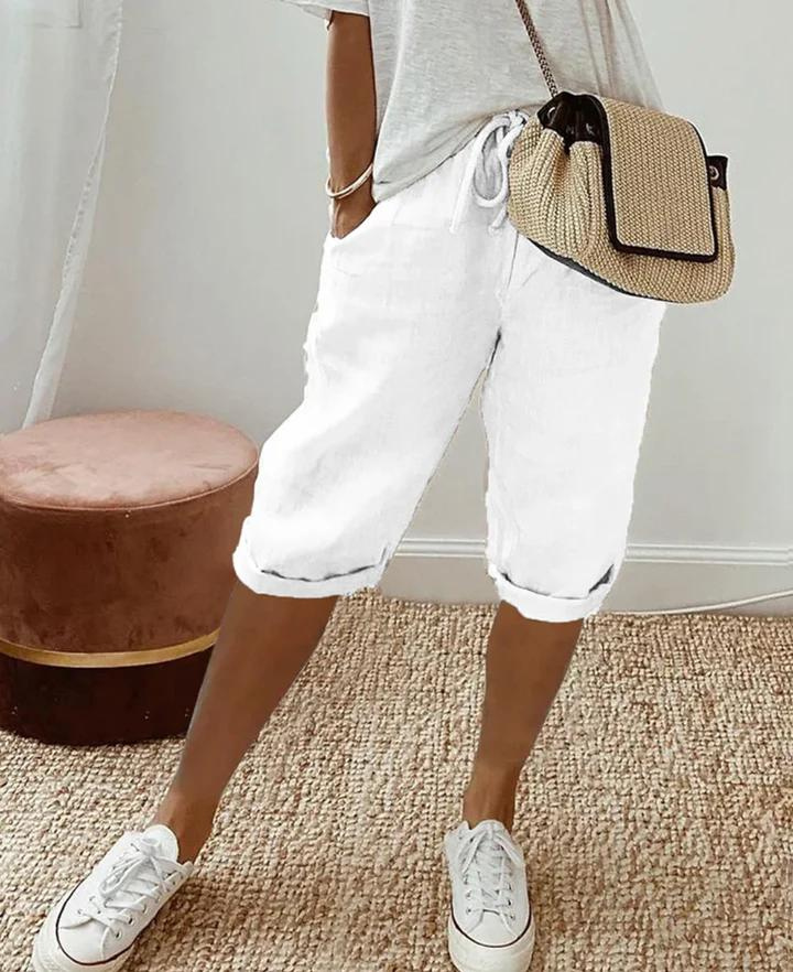 Katoenen shorts voor dames-Boutique Moda