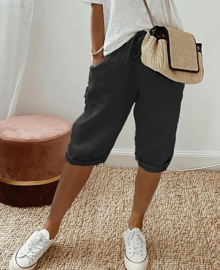 Katoenen shorts voor dames-Boutique Moda