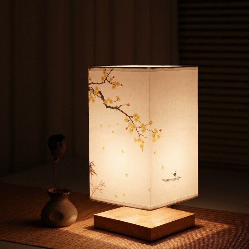 Kersenbloesemlamp - Hout - Nachtlampje - Japanse lamp - Tafellamp-Boutique Moda