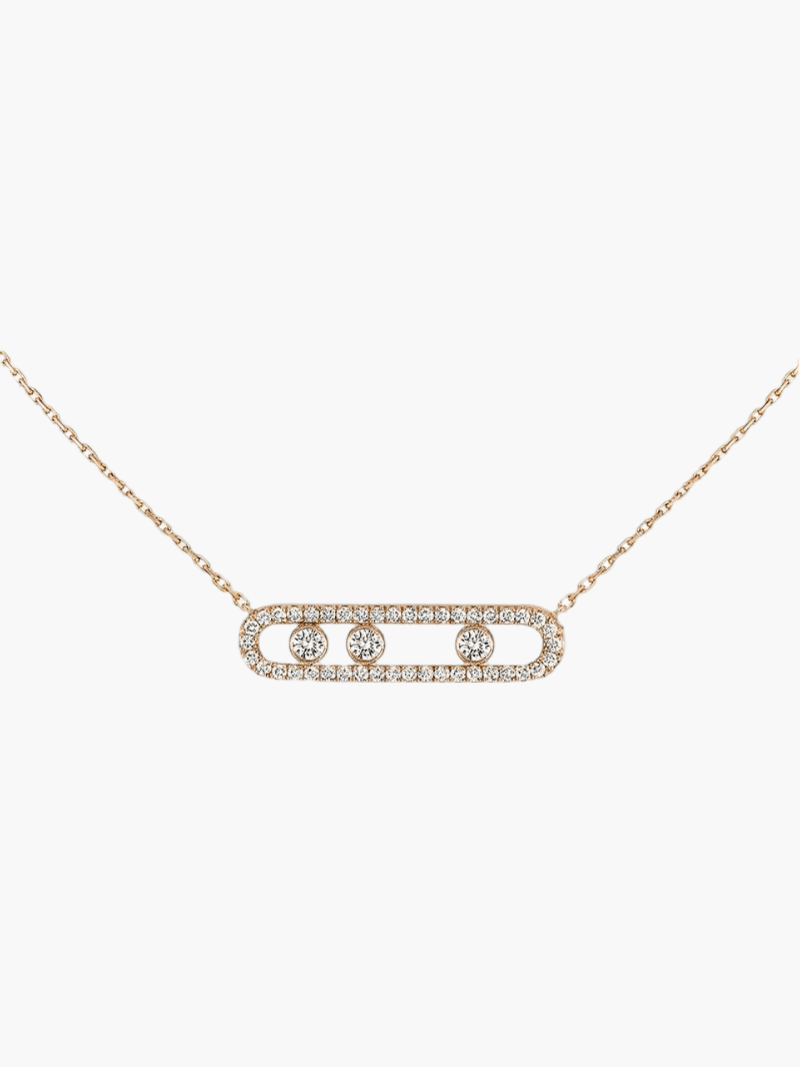 Ketting Dames | Minimalistische Staafketting met Zirkonia Steentjes-Boutique Moda