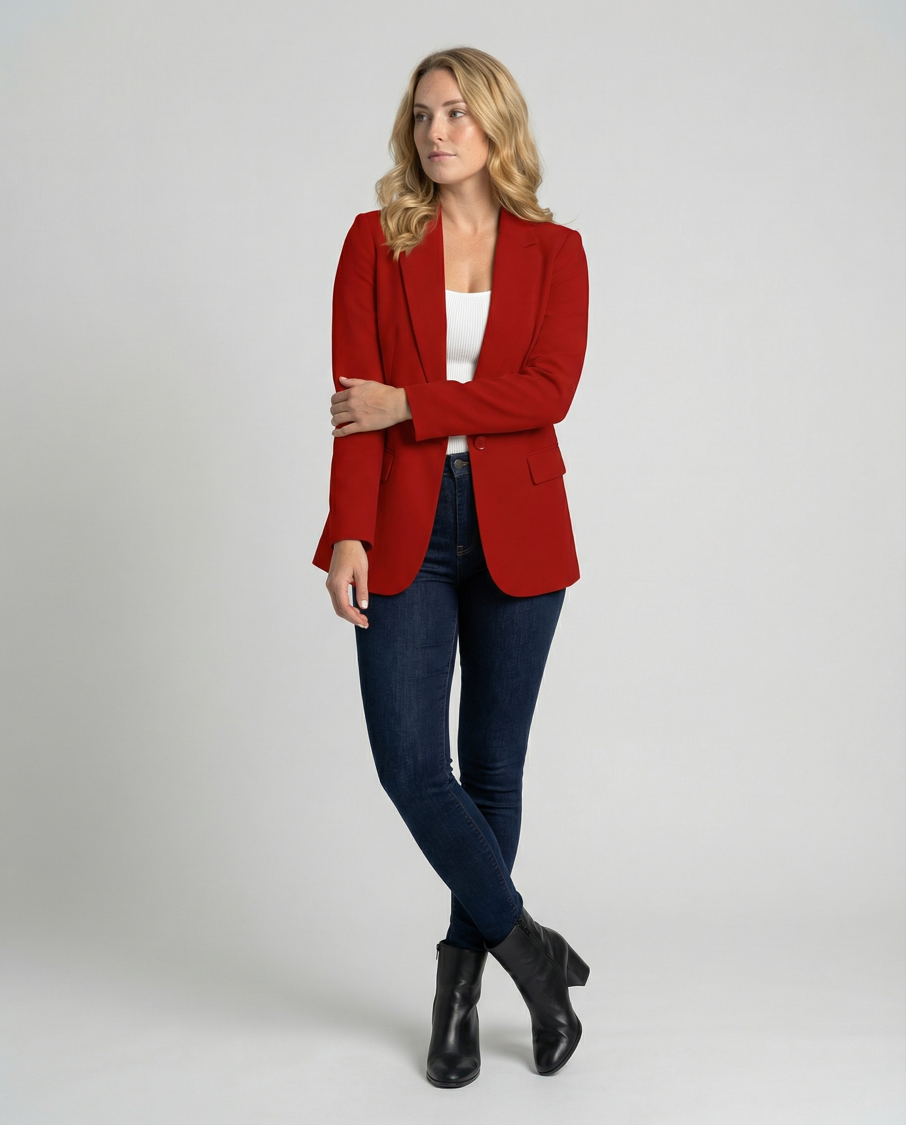 Klassieke blazer - Damesblazer met enkele rij knopen-Boutique Moda