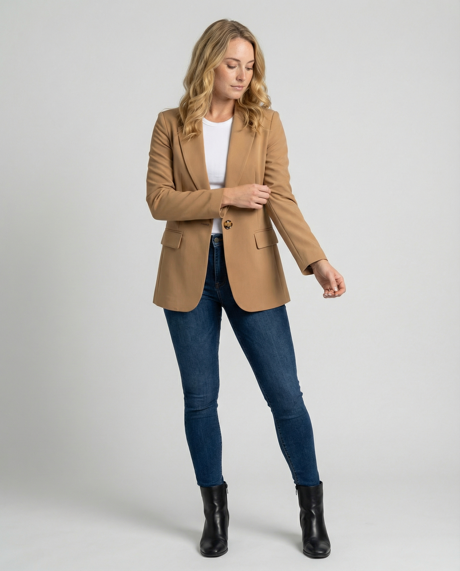 Klassieke blazer - Damesblazer met enkele rij knopen-Boutique Moda