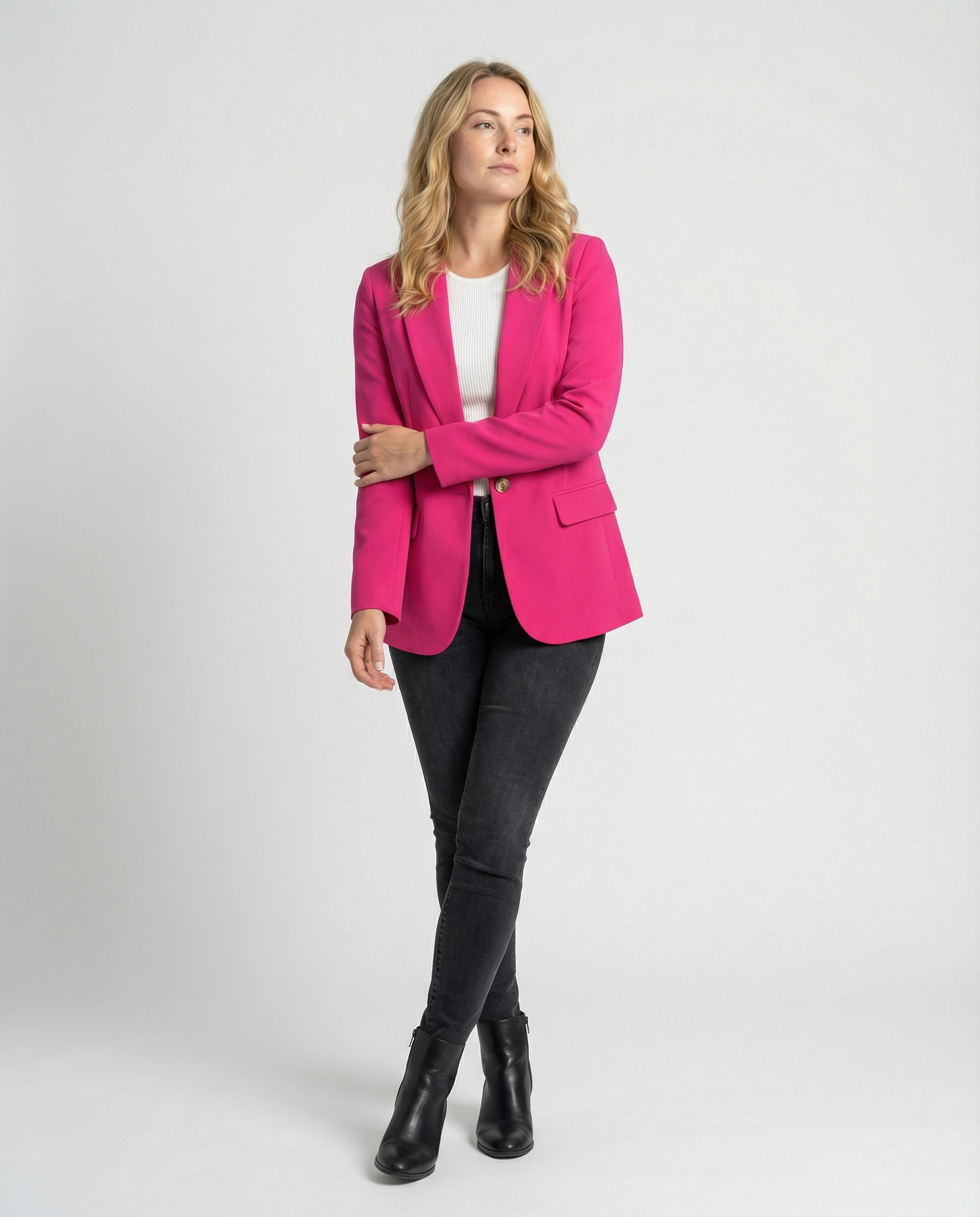 Klassieke blazer - Damesblazer met enkele rij knopen-Boutique Moda