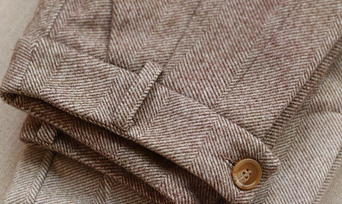 Kledingbroeken | Smart casual | Slim fit | Visgraatbroeken | Herenbroeken-Boutique Moda