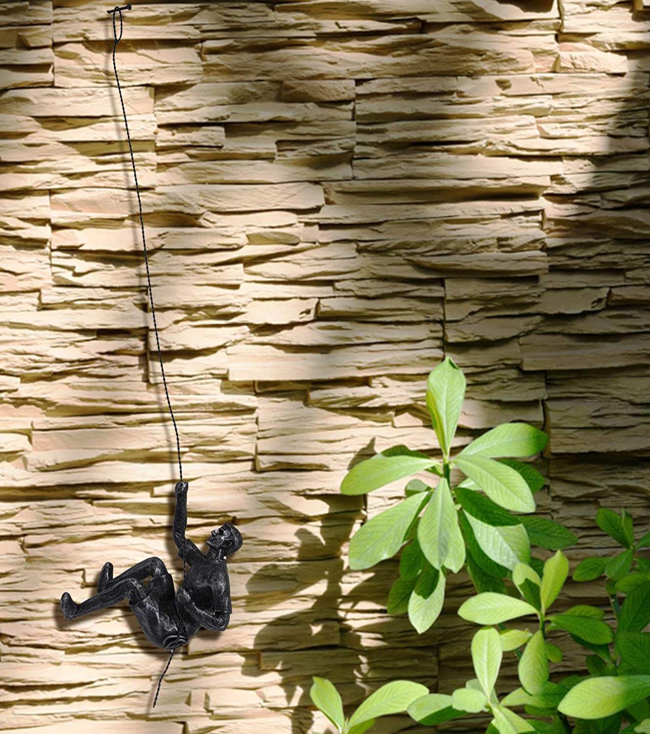 Klimmende Man Wandkunst | Hangend | Metaal | Wanddecoratie voor Woonkamer | Wanddecoratie-Boutique Moda