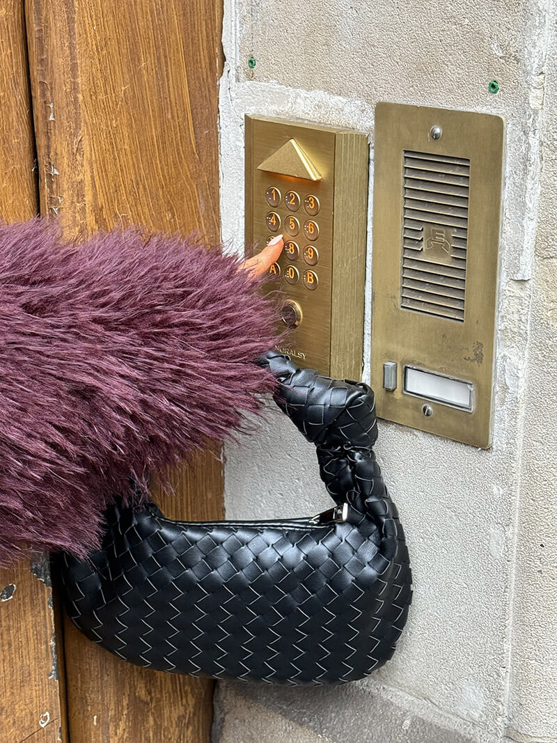 Knooptas | Klein | Gevlochten | Geweven tas | Dameshandtas-Boutique Moda