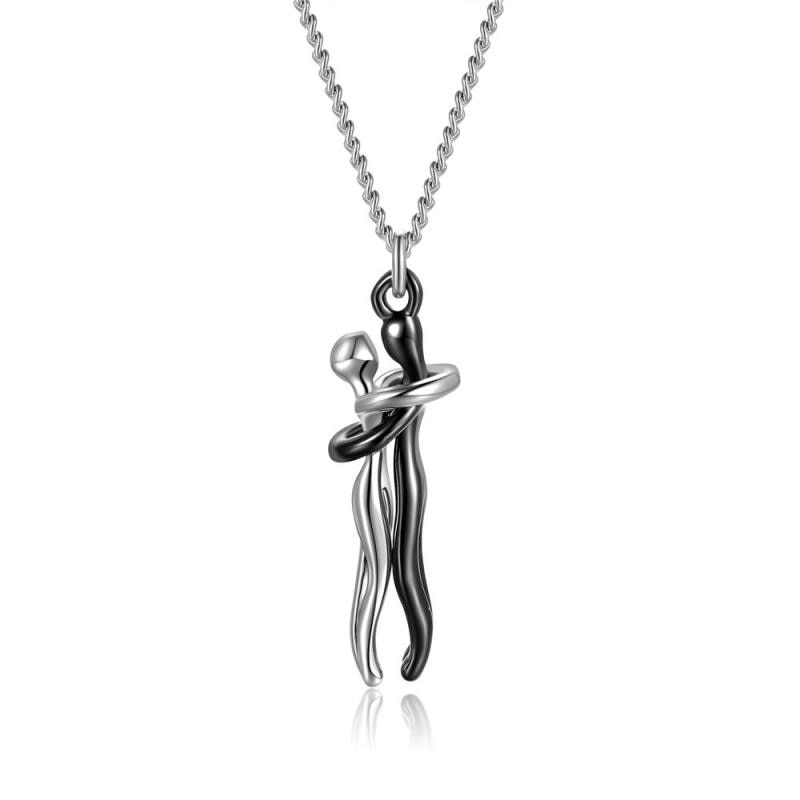 Knuffelketting - Zilver Gouden Hanger Paar Knuffelketting-Boutique Moda