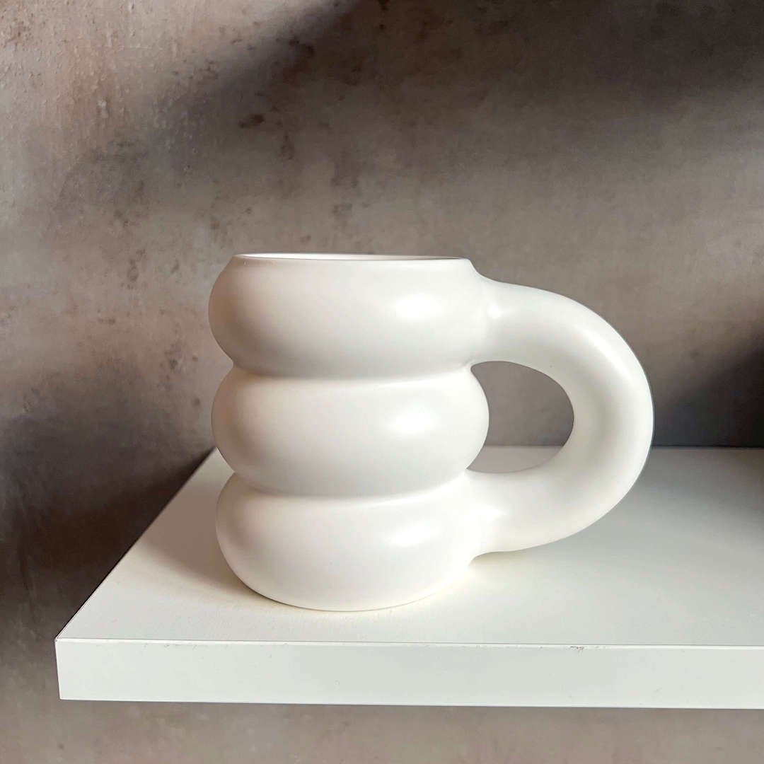 Koffiemok | Keramiek Handgemaakt | Dik Oor Gespikkeld-Boutique Moda