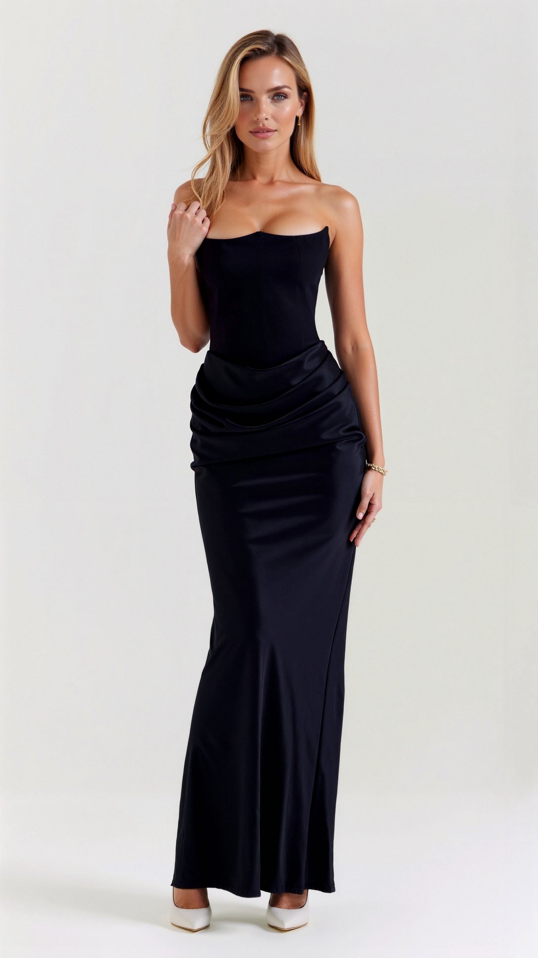 Korsetjurk - Strapless maxi-avondjurk voor dames-Boutique Moda