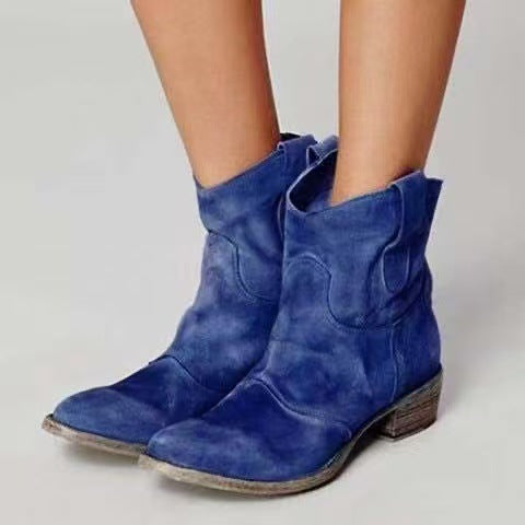 Korte Cowboylaarzen | Western | Suède | Enkellaarzen | Dameslaarzen-Boutique Moda