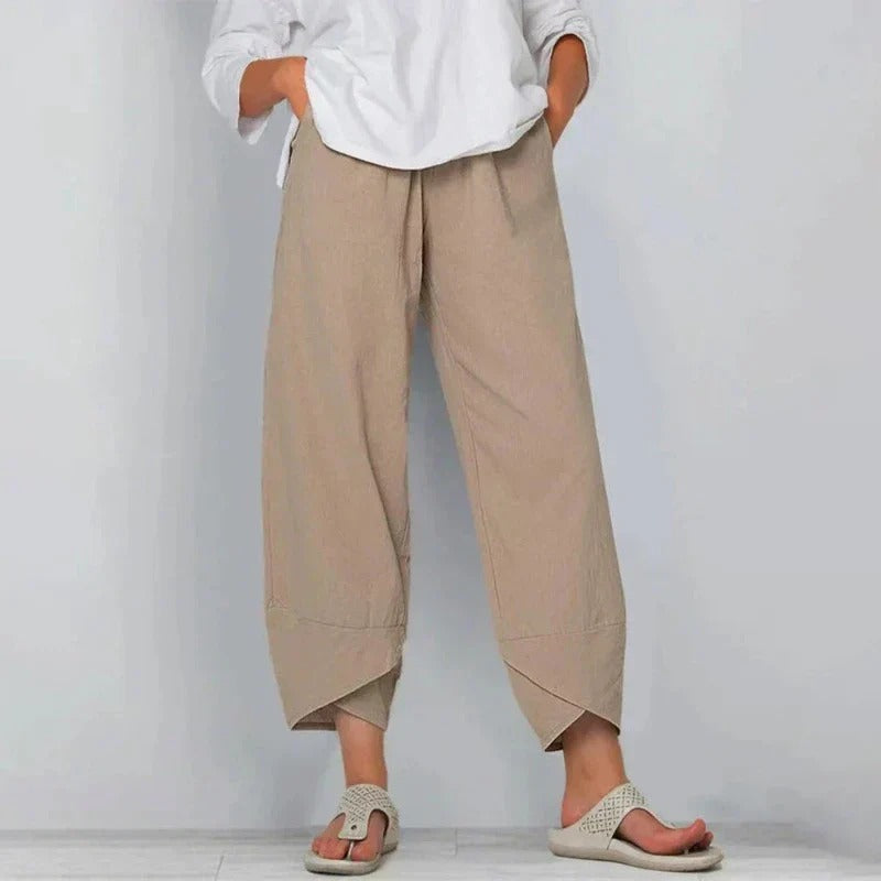 Korte broek - Casual zomerbroek met wijde pijpen voor dames-Boutique Moda