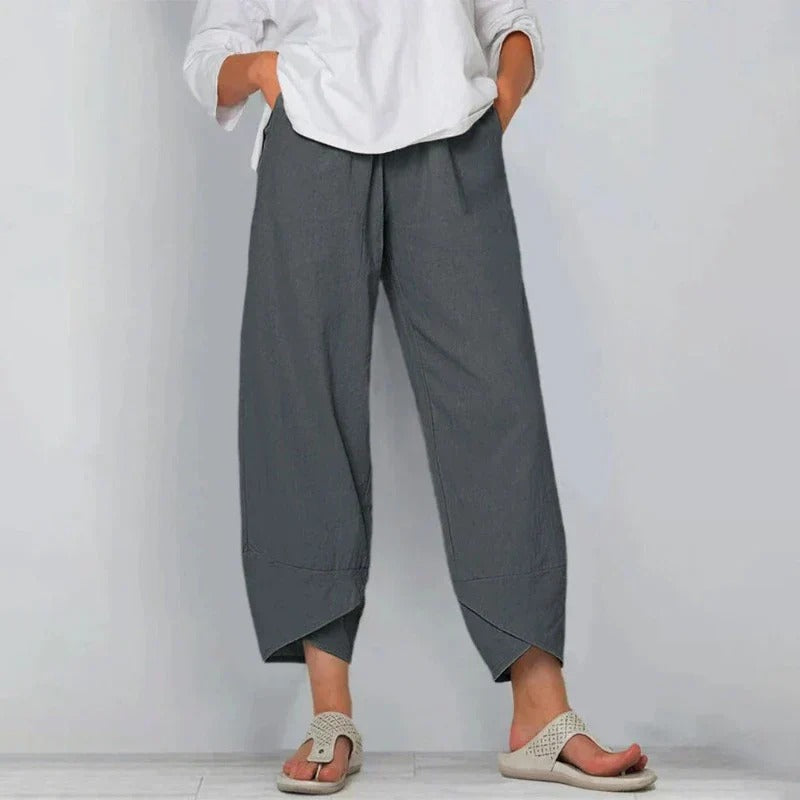 Korte broek - Casual zomerbroek met wijde pijpen voor dames-Boutique Moda