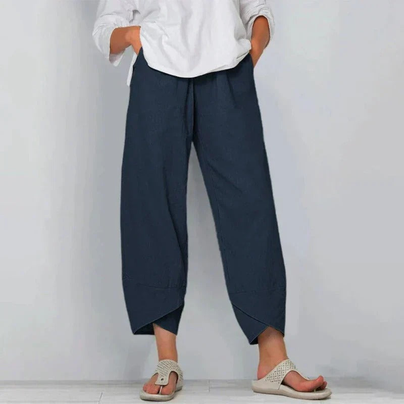 Korte broek - Casual zomerbroek met wijde pijpen voor dames-Boutique Moda