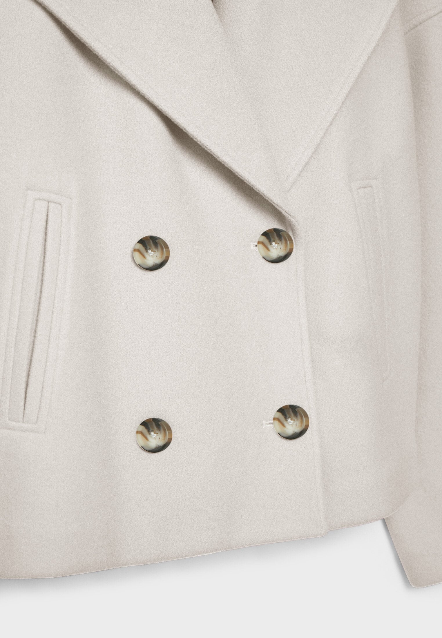 Korte trenchcoat - Dames loose fit korte trenchcoat met twee rijen knopen-Boutique Moda