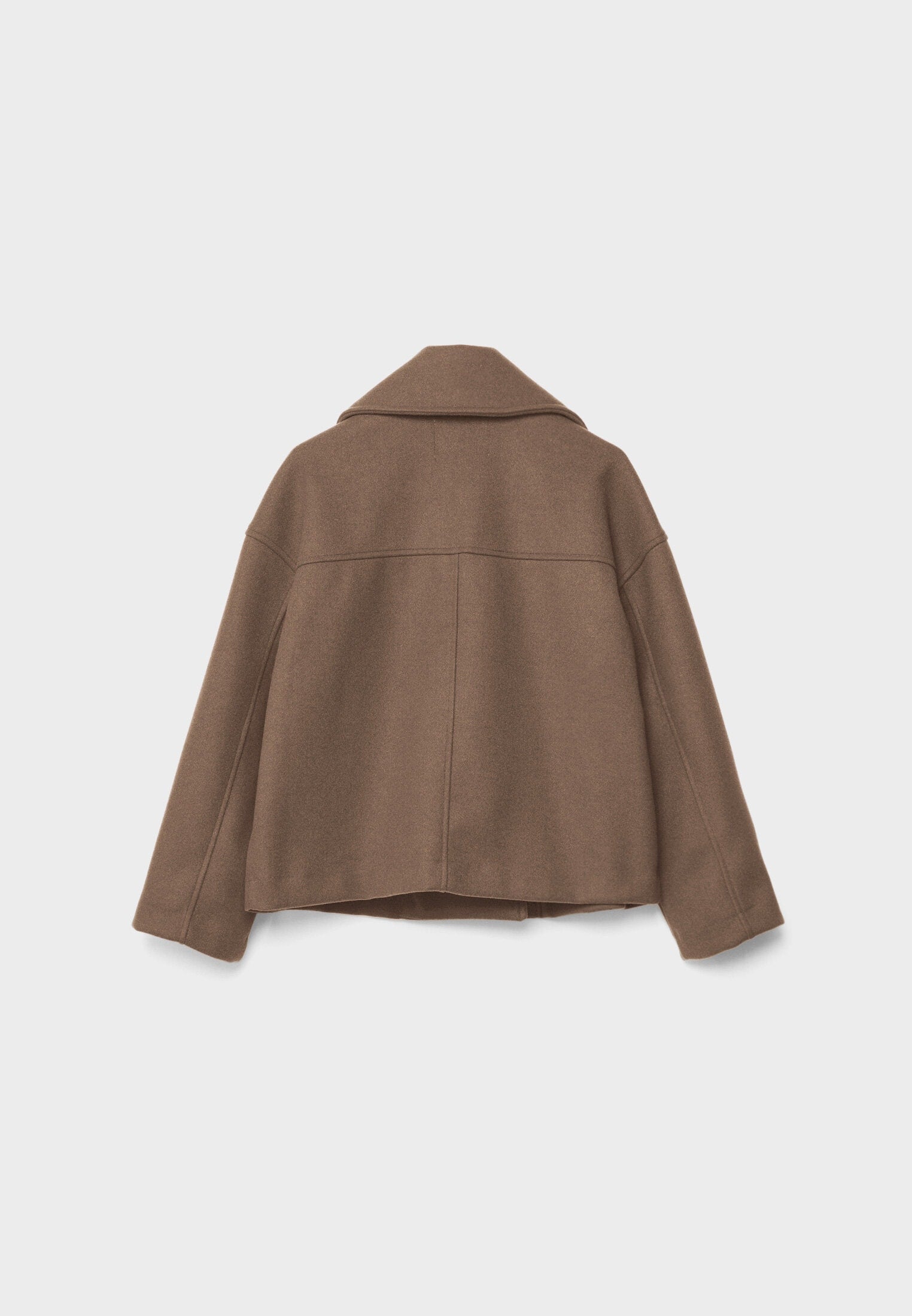 Korte trenchcoat - Dames loose fit korte trenchcoat met twee rijen knopen-Boutique Moda