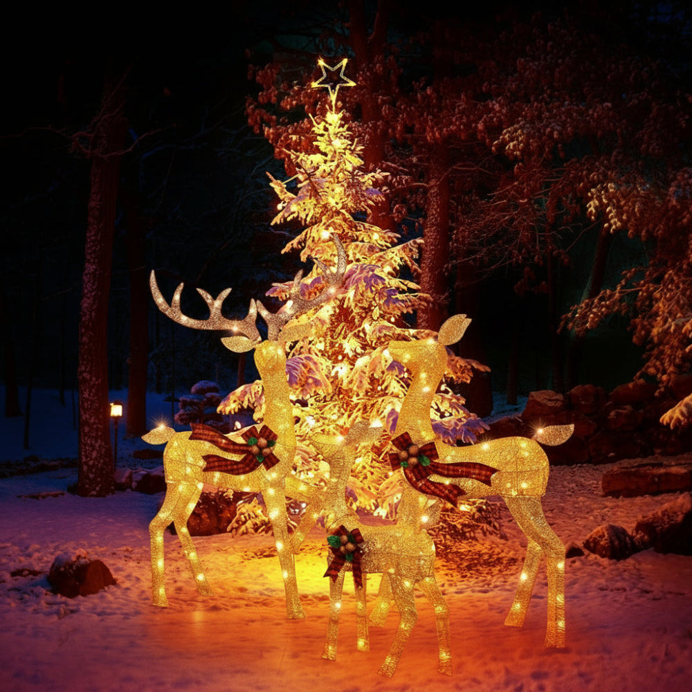 LED-kerstrendieren | set van 3 | waterafstotend voor buiten-Boutique Moda