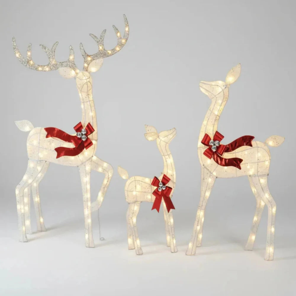 LED-kerstrendieren | set van 3 | waterafstotend voor buiten-Boutique Moda