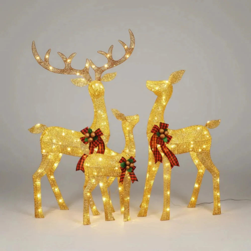 LED-kerstrendieren | set van 3 | waterafstotend voor buiten-Boutique Moda
