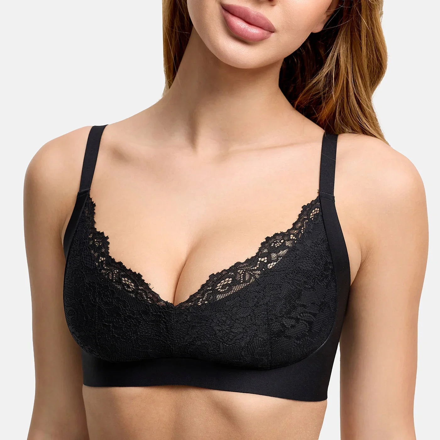 Comfort Lace BH | Beugelloze Push-Up Bralette | V-Hals Dames BH