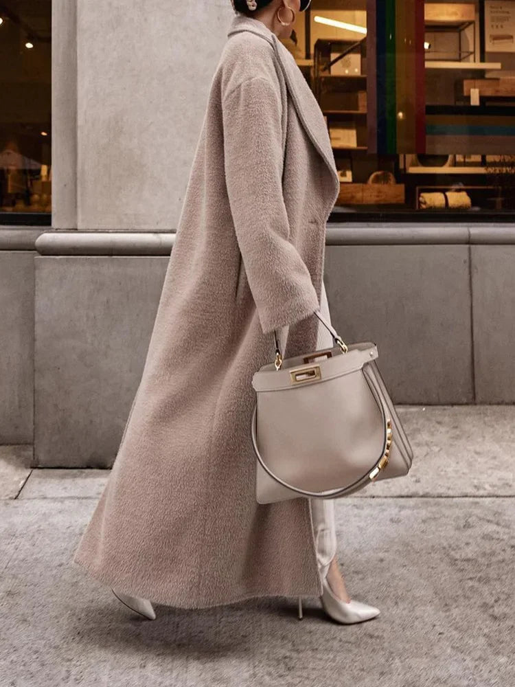 Lange overjas - Enkelrijks - Oversized - Wintertrenchcoat - Damesjas-Boutique Moda