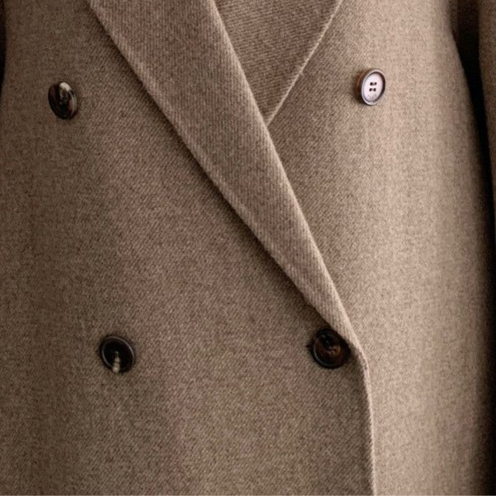 Lange wollen mantel | Double Breasted | Riem | Oversized wollen mantel | Lange winterjas voor vrouwen-Boutique Moda