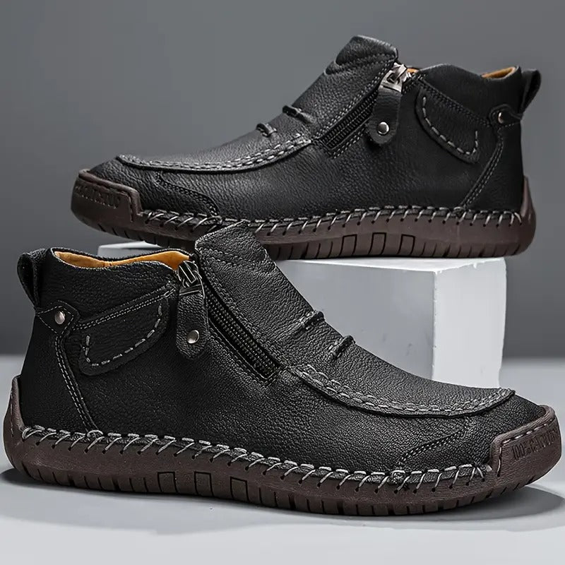 Lederen schoenen - antislip - orthopedisch - lederen laarzen - herenschoenen-Boutique Moda