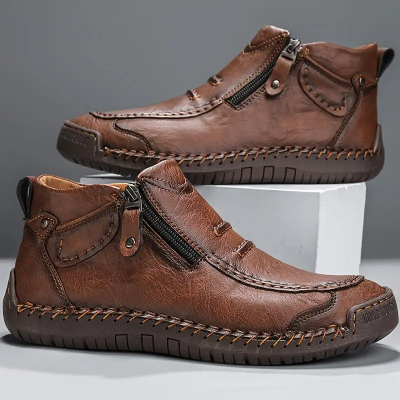 Lederen schoenen - antislip - orthopedisch - lederen laarzen - herenschoenen-Boutique Moda