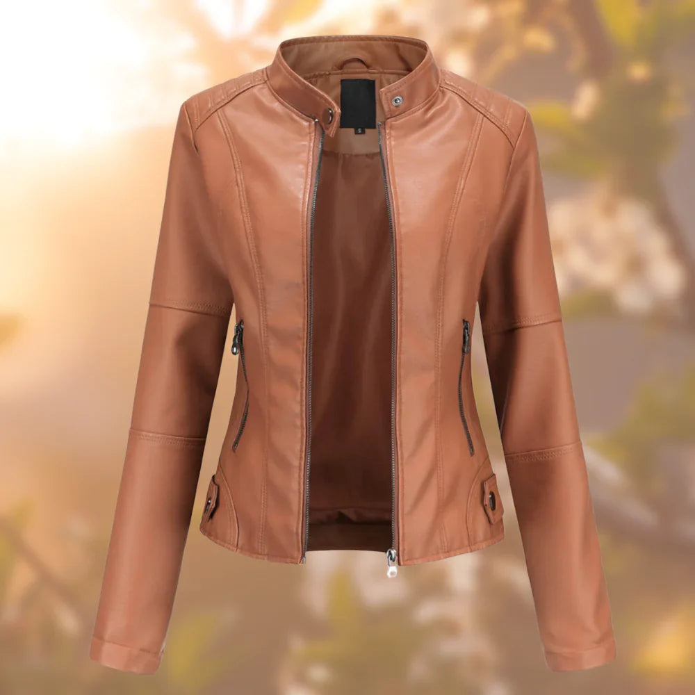 Leren Jas | PU Leer | Rits | Faux Leren Jas | Vrouwenjas-Boutique Moda