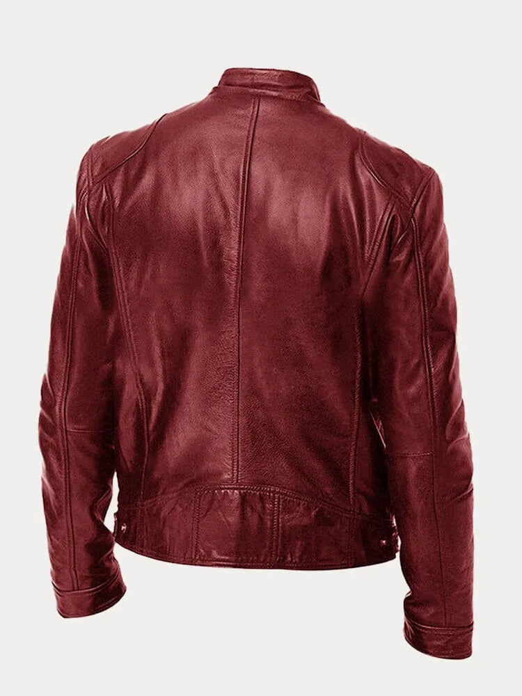 Leren jas | Ritssluiting | Regular Fit | Bikerjas | Leren herenjas