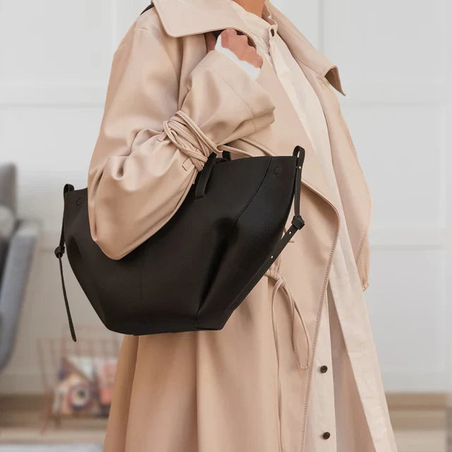 Leren tas | Vintage | Kunstleer | Schoudertas | Grote boodschappentas-Boutique Moda
