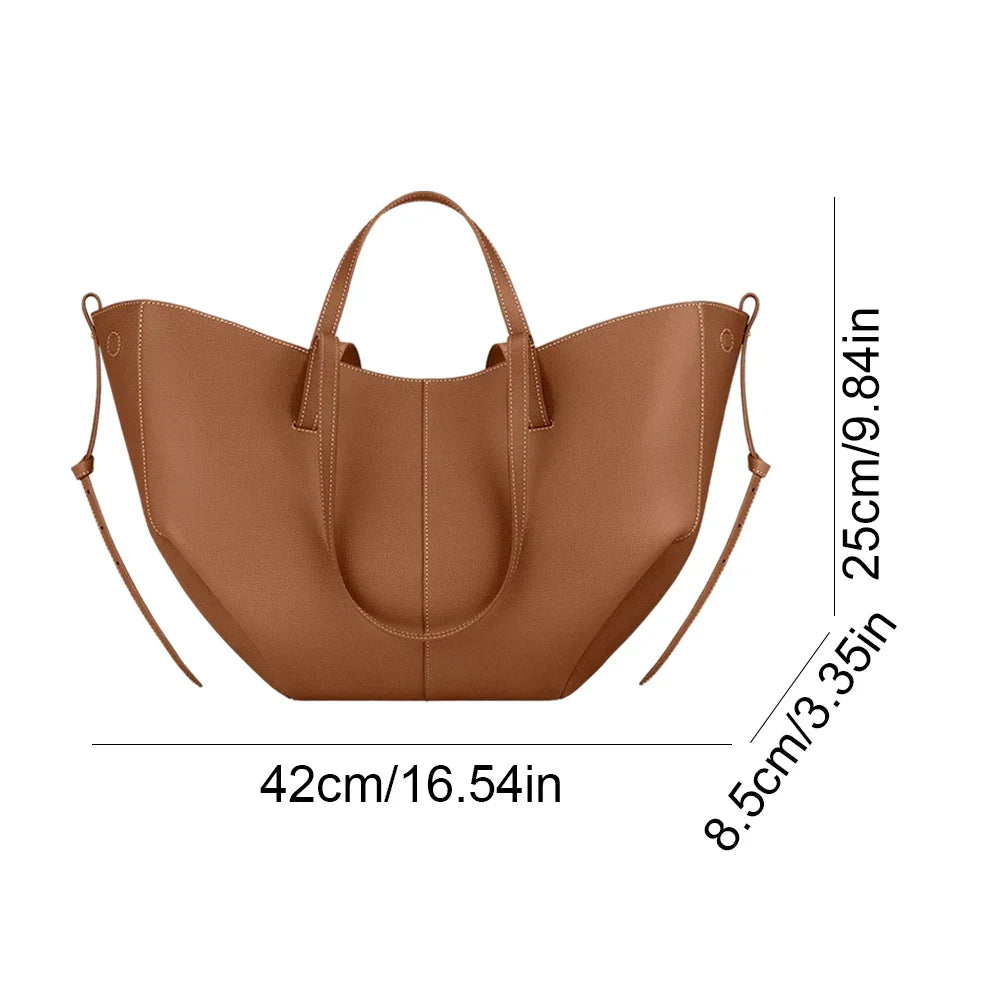 Leren tas | Vintage | Kunstleer | Schoudertas | Grote boodschappentas-Boutique Moda