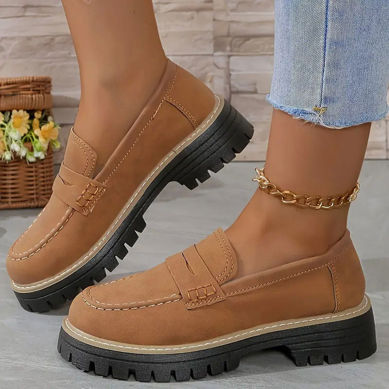 Loafers | Dikke Zool | Slip-On | Chunky Loafers | Damesschoenen-Boutique Moda