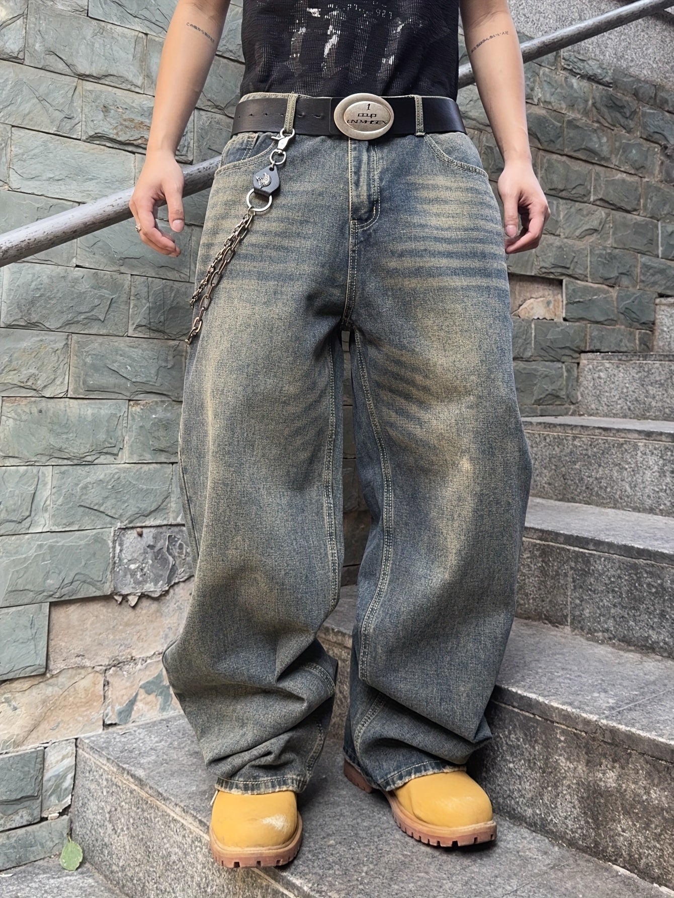 Losse Jeans | Gewassen | Hiphop | Baggy jeans | Herenjeans-Boutique Moda