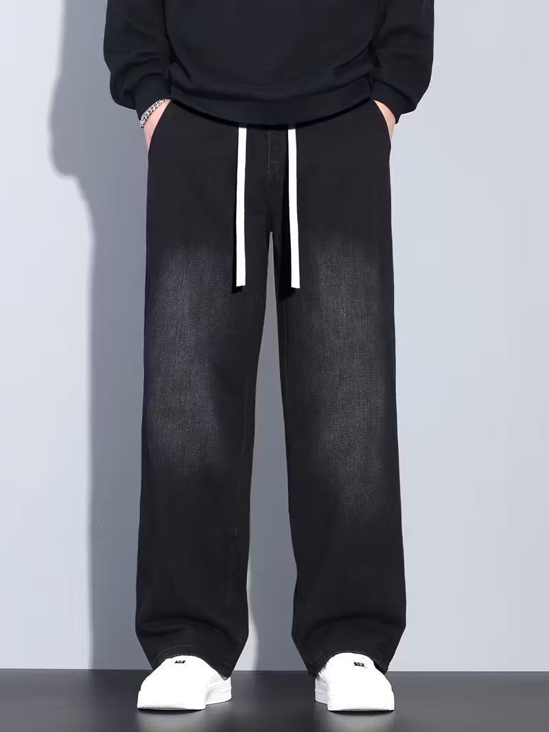 Losvallende jeans - Koord - Elastische taille - Baggy broek - Herenbroek-Boutique Moda