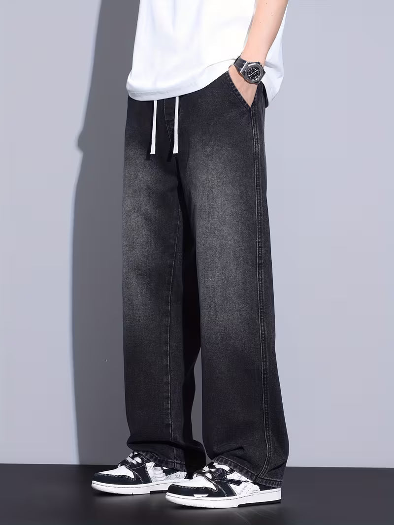 Losvallende jeans - Koord - Elastische taille - Baggy broek - Herenbroek-Boutique Moda
