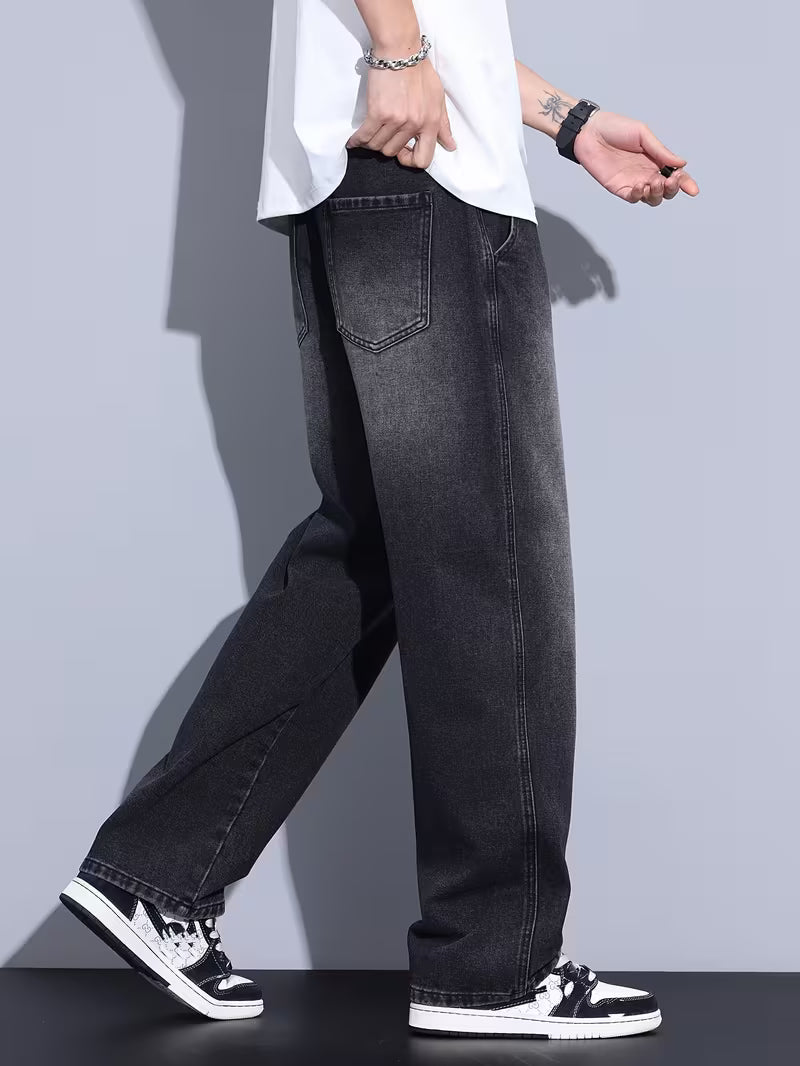 Losvallende jeans - Koord - Elastische taille - Baggy broek - Herenbroek-Boutique Moda