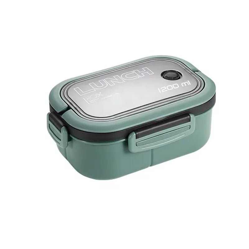 Lunchbox Dubbellaags | Bento Broodtrommel met Bestek | 1200 ml-Boutique Moda