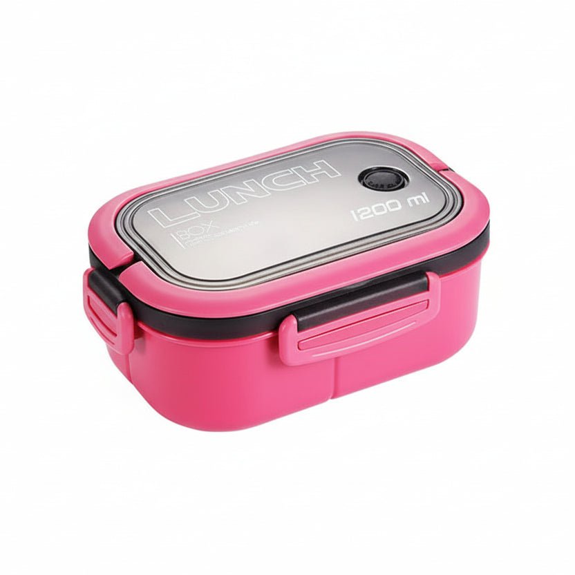 Lunchbox Dubbellaags | Bento Broodtrommel met Bestek | 1200 ml-Boutique Moda