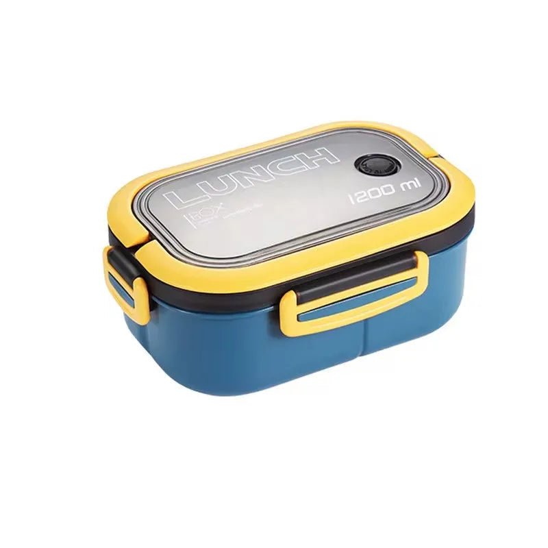 Lunchbox Dubbellaags | Bento Broodtrommel met Bestek | 1200 ml-Boutique Moda