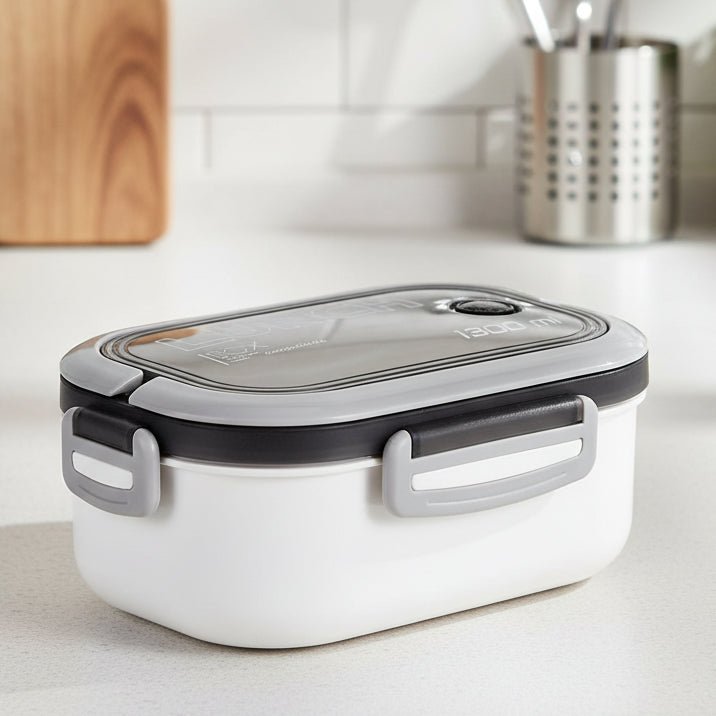 Lunchbox Dubbellaags | Bento Broodtrommel met Bestek | 1200 ml-Boutique Moda