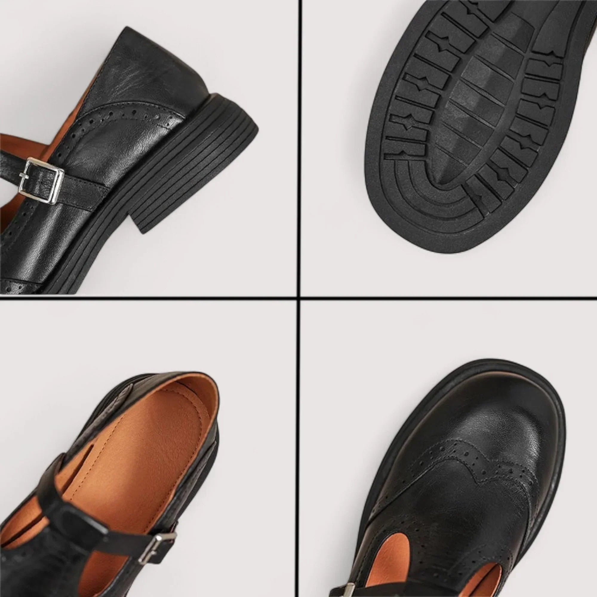 Mary Jane-schoenen | Zwart | Bruin | Leren loafers | Damesschoenen-Boutique Moda
