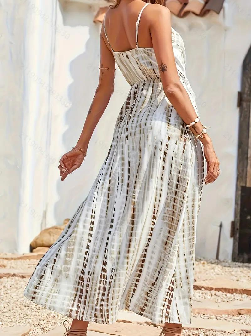 Maxi Zonnejurk, Spaghettibandje, Flowy, Zomerjurk, Maxi-jurk-Boutique Moda
