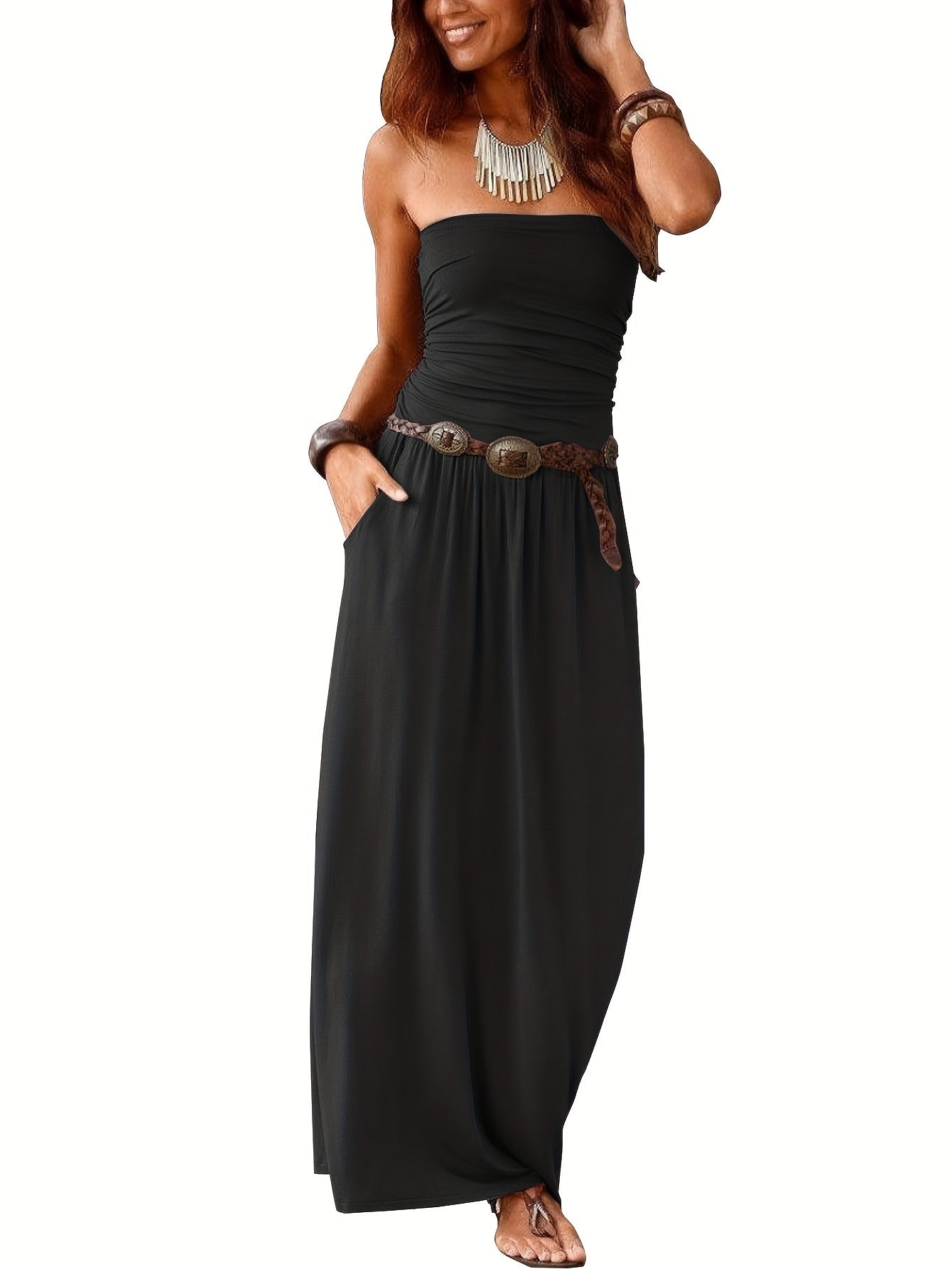 Maxi jurk | Boho | Zomer | Strapless jurk | Tube jurk-Boutique Moda